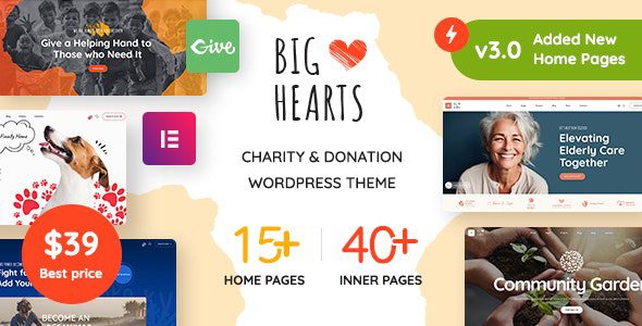 BigHearts 3.1.0 - Charity & Donation WordPress Theme BigHearts 3.1.0 - Charity & Donation WordPress Theme