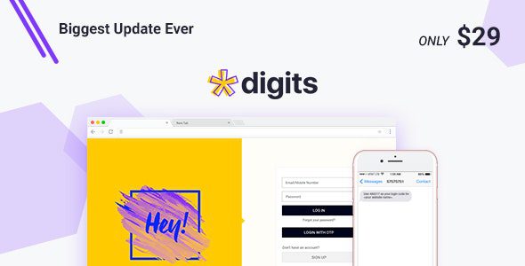 Digits 8.4.4 + Addons - WordPress Mobile Phone Number OTP Signup and Login Form Digits 8.4.4 + Addons - WordPress Mobile Phone Number OTP Signup and Login Form