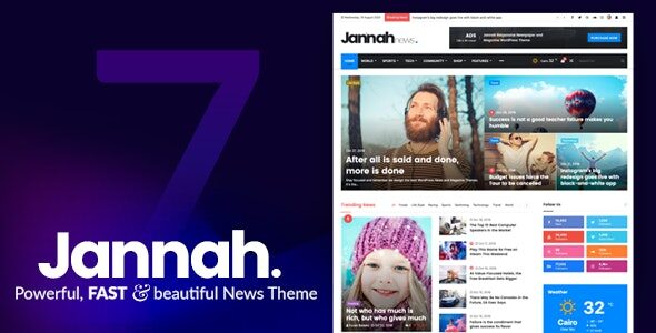 Jannah 7.3.2 - Newspaper Magazine News BuddyPress WordPress Theme Jannah 7.3.2 - Newspaper Magazine News BuddyPress WordPress Theme